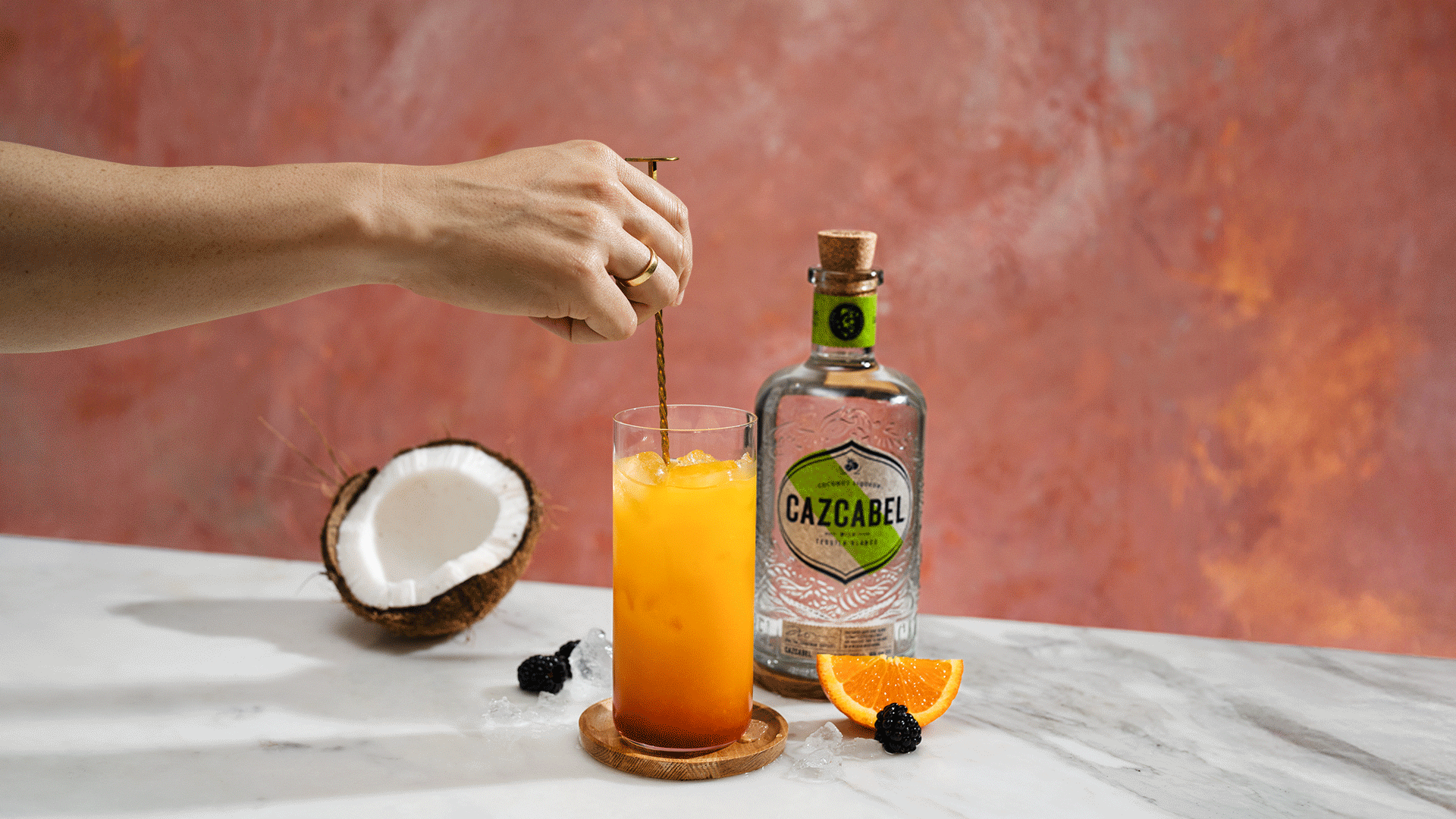Coconut Tequila Sunset Cocktail Recipe