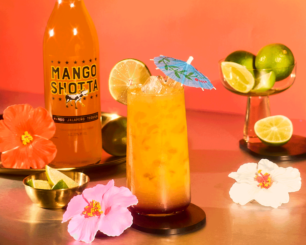 Spicy Mango Tequila Sunrise Cocktail Recipe