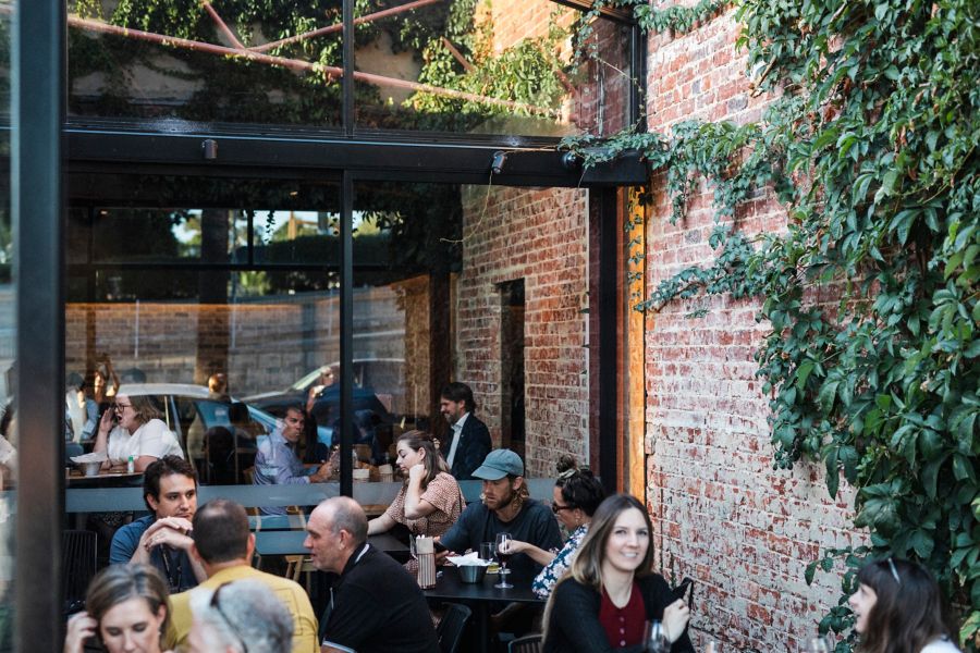 Outdoor seating at Besk in Perth