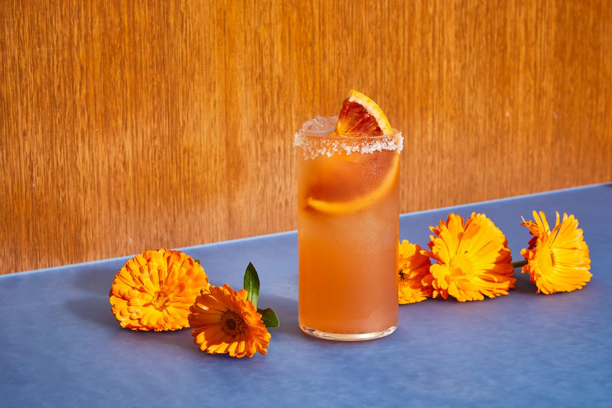 The Blood Orange Paloma cocktail is a great pick for Day of the Dead