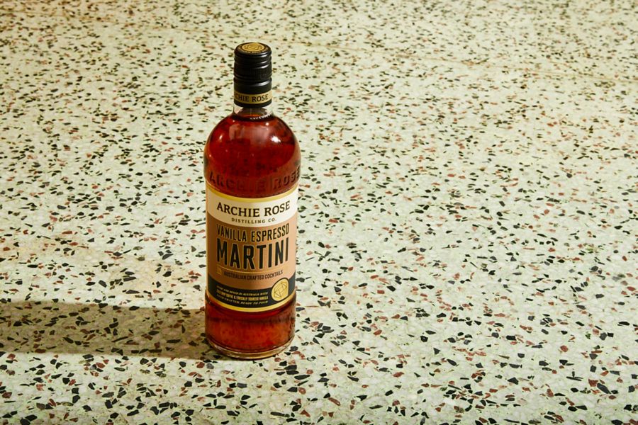 A bottle of Archie Rose Vanilla Espresso Martini