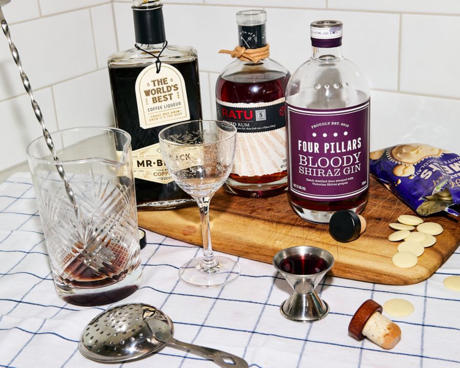 Four Pillars Bloody Shiraz Gin with other ingredients for a killer cocktail