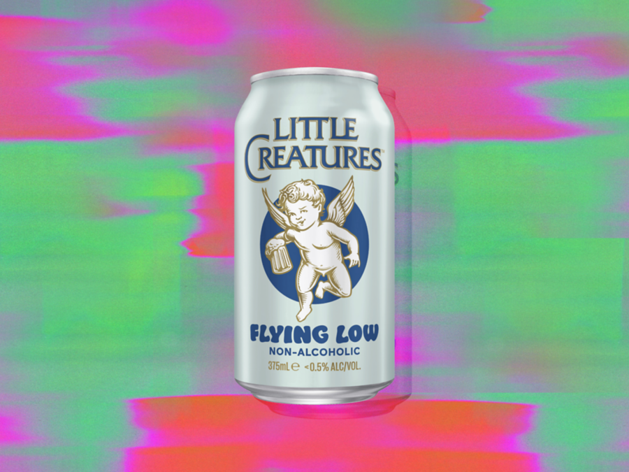 A can of the Little Creatures Flying Low Non-Alcoholic Cans