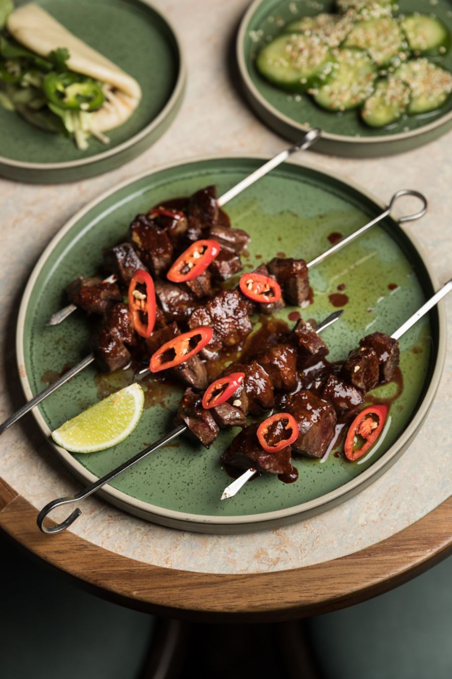 The Chifa-style food at Casa Chow, including grilled skewers 