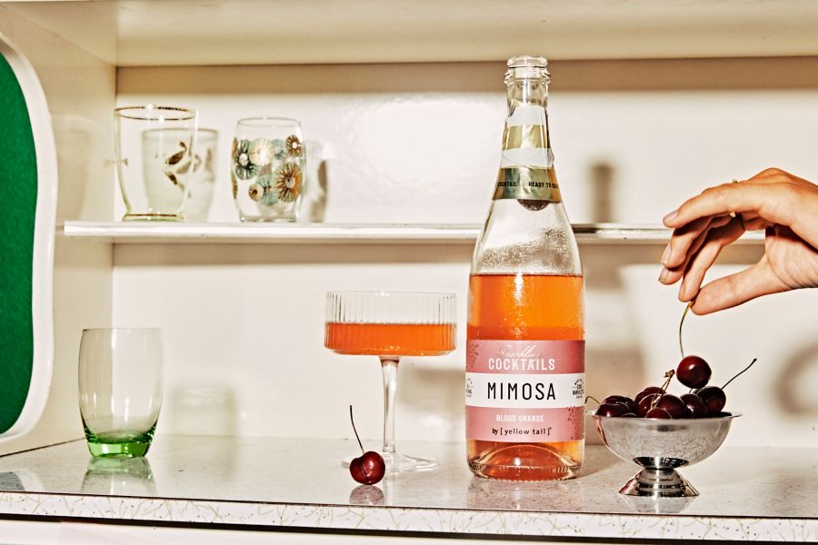 Delicious Yellow Tail Sparkling Blood Orange Mimosa Cocktail