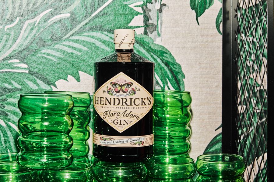 Hendrick’s Flora Adora with glasses