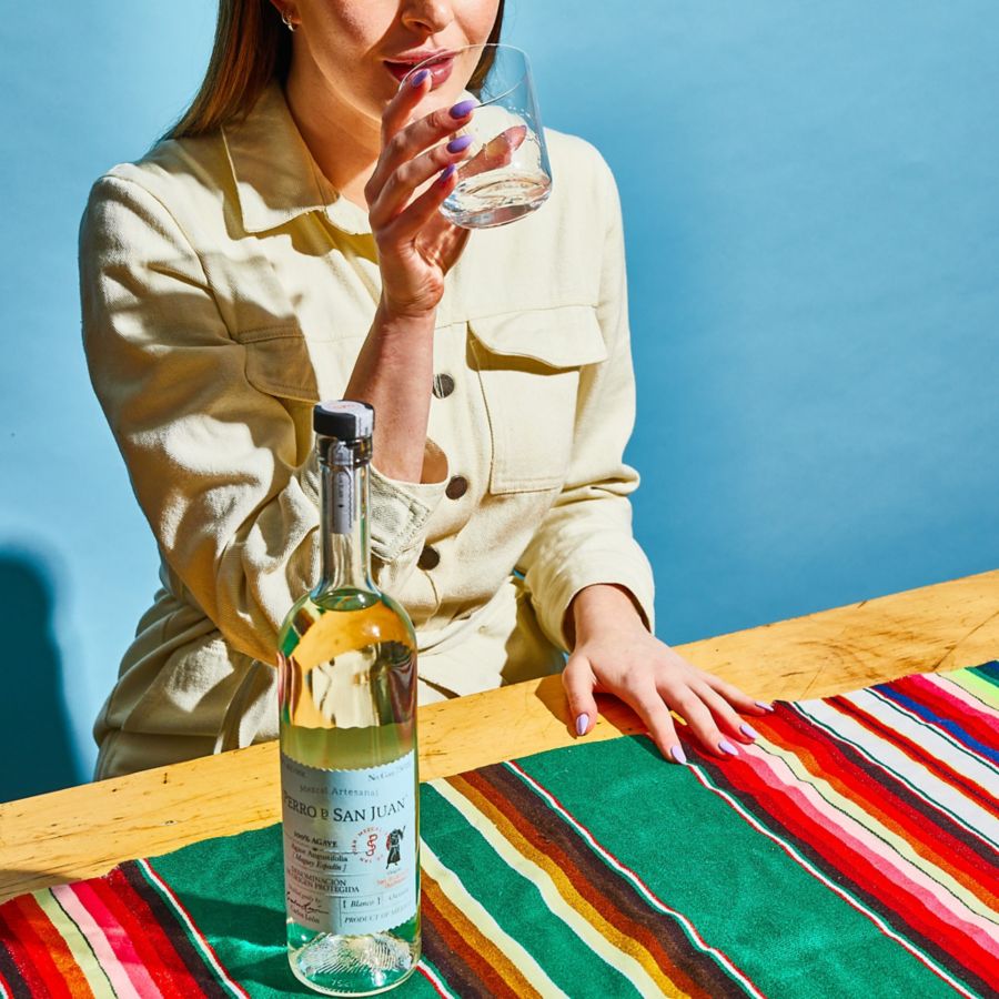 The Perro De San Juan Mezcal Espadin Blue Label mezcal