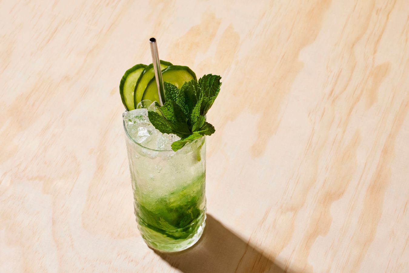 Non-Alcoholic Cucumber Mojito cocktail recipe