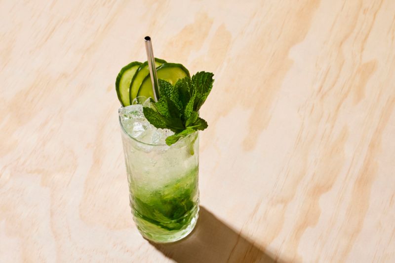 Non-Alcoholic Cucumber Mojito cocktail recipe