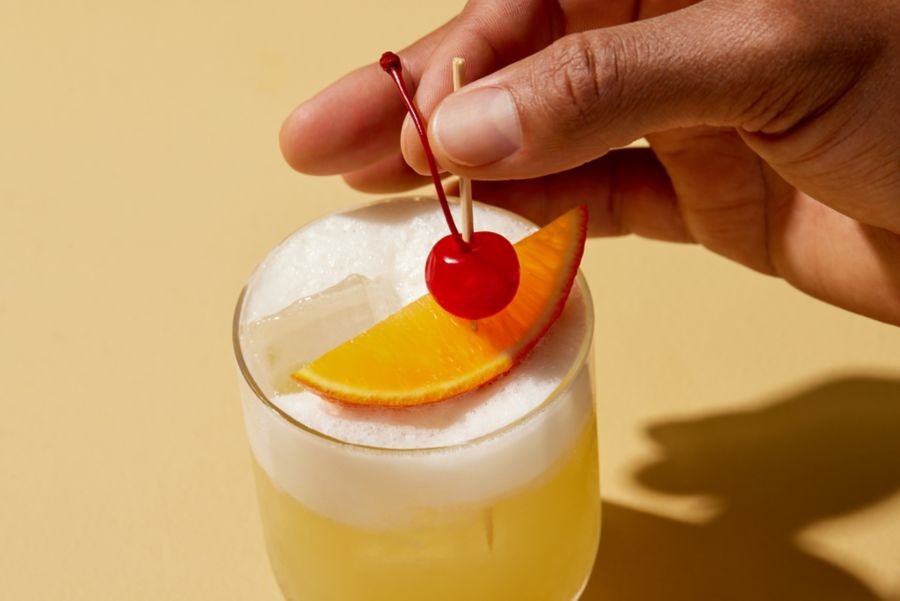 The classic Whiskey Sour cocktail 