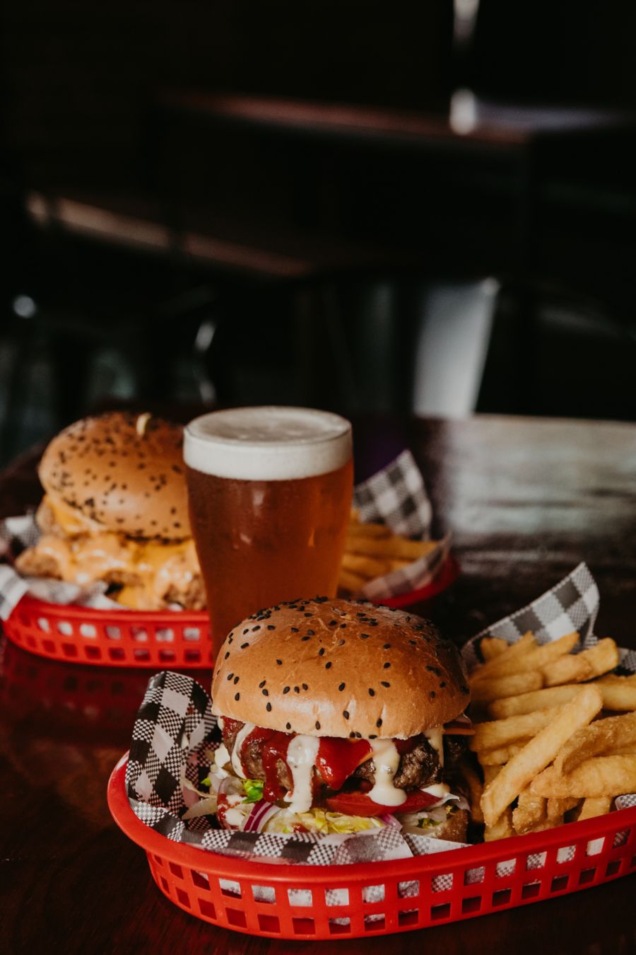 Burgers and a schooner at Manly's New Brighton Hotel