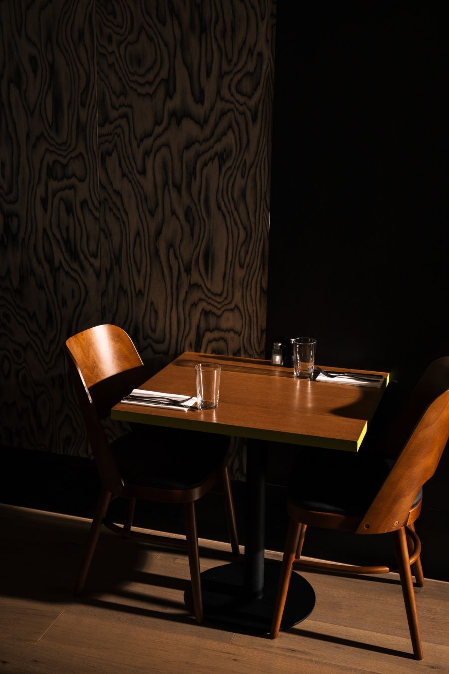 Table at Untitled Bar in Melbourne