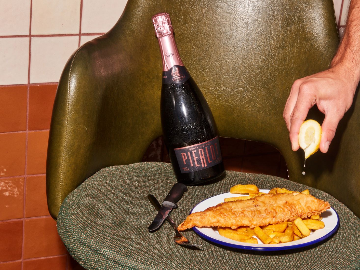 Seppelt Pierlot Sparkling Brut Rosé with a fish fiesta