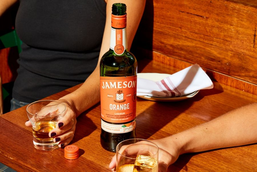 A bottle of Jameson Orange Whiskey