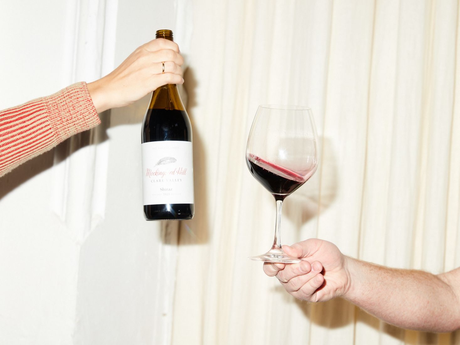 A bottle of Mockingbird Hill Clare Valley Shiraz