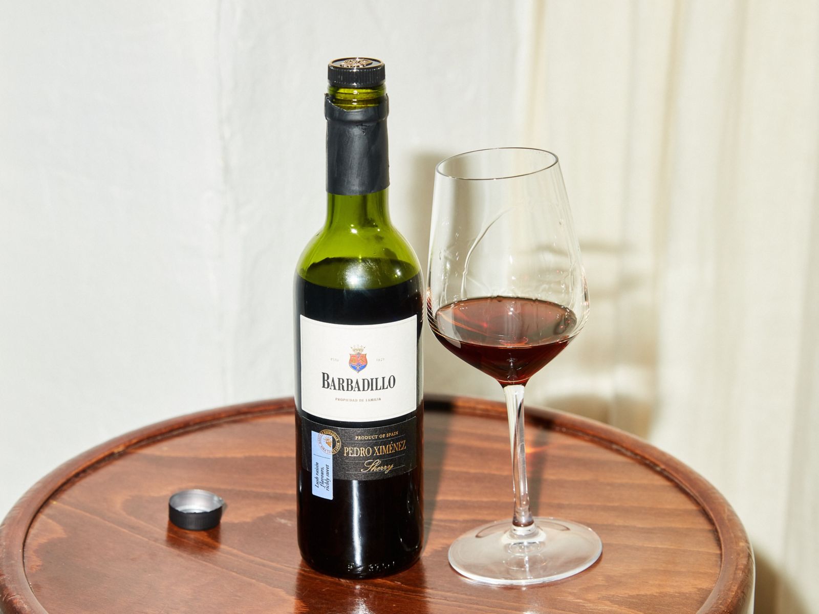 Barbadillo Pedro Ximinez with mashed potatoes