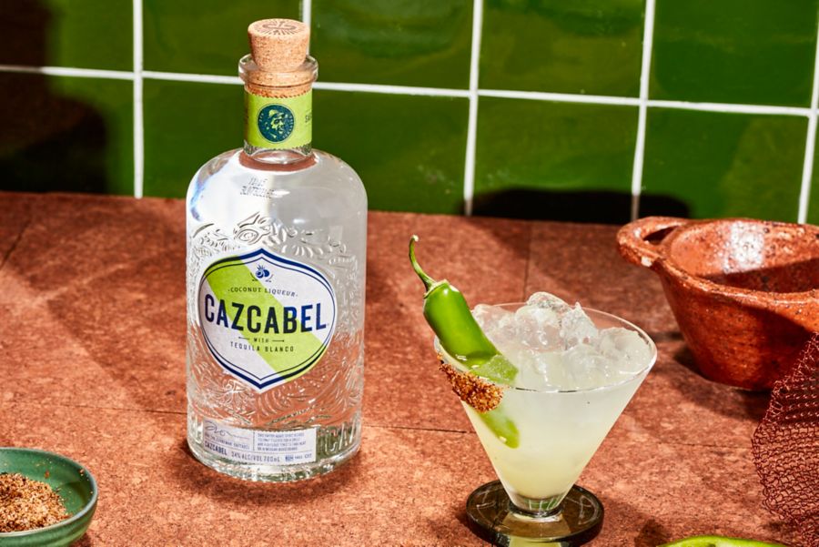 A bottle of Cazcabel Coconut Tequila Liqueur