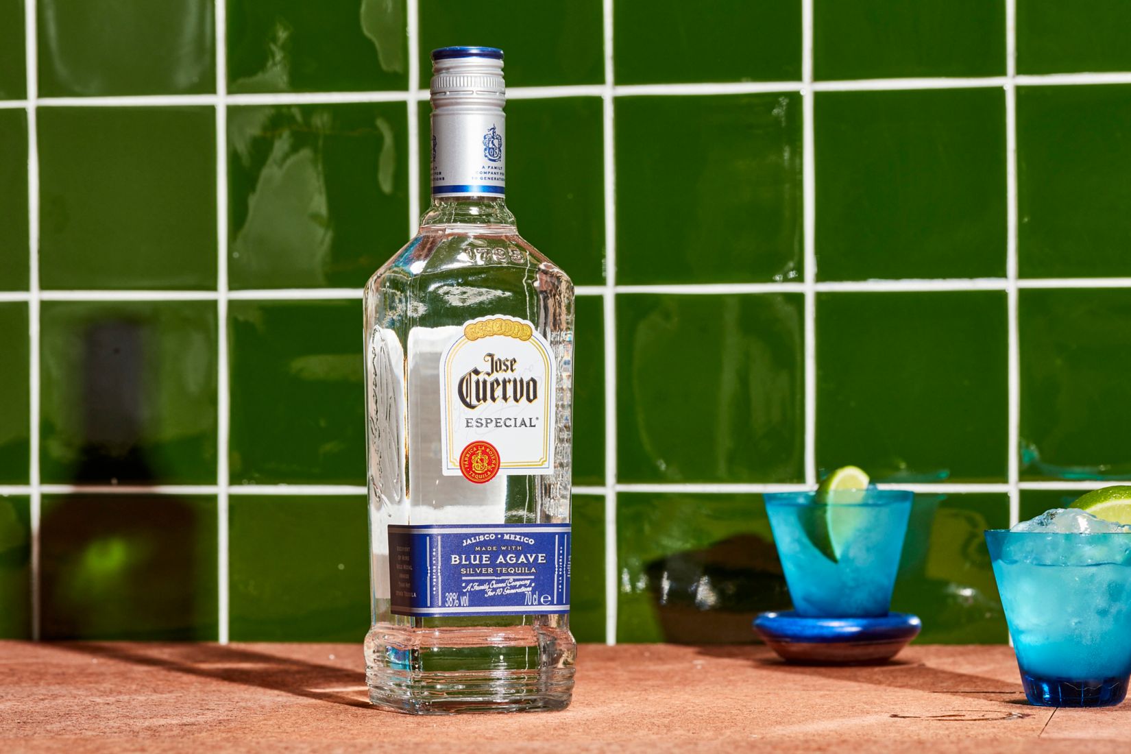A bottle of Jose Cuervo Especial Silver Tequila
