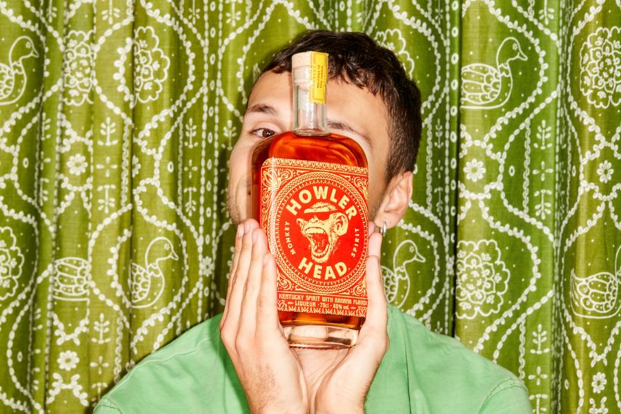 Bottle of Howler Head Kentucky Banana Bourbon