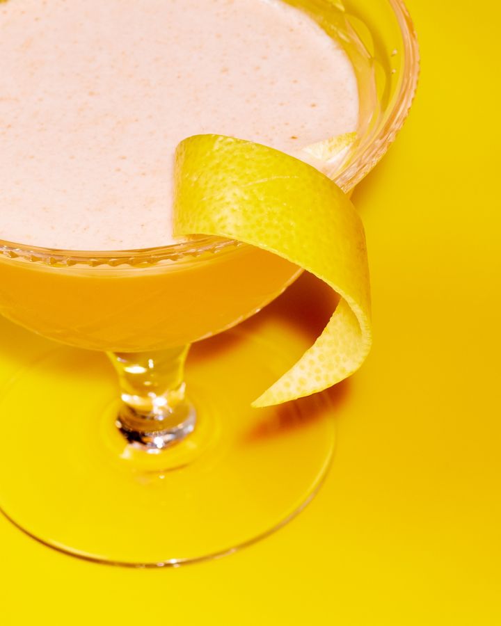 A lemon twist is the final touch on the Army and Navy