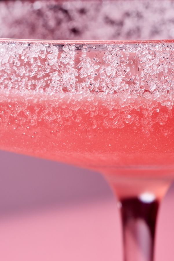 The sugar rim is key to the Raspberry Limoncello Martini cocktail