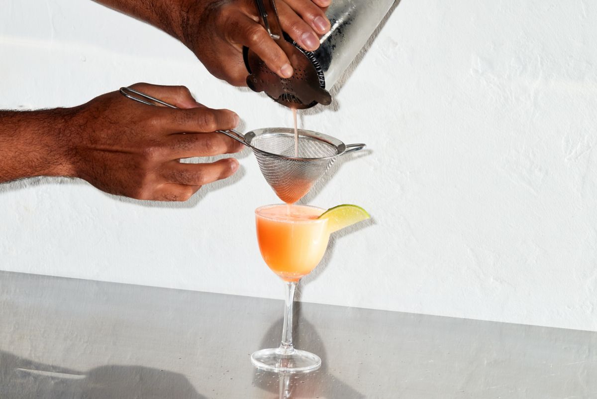 A refreshing Naked and Famous cocktail