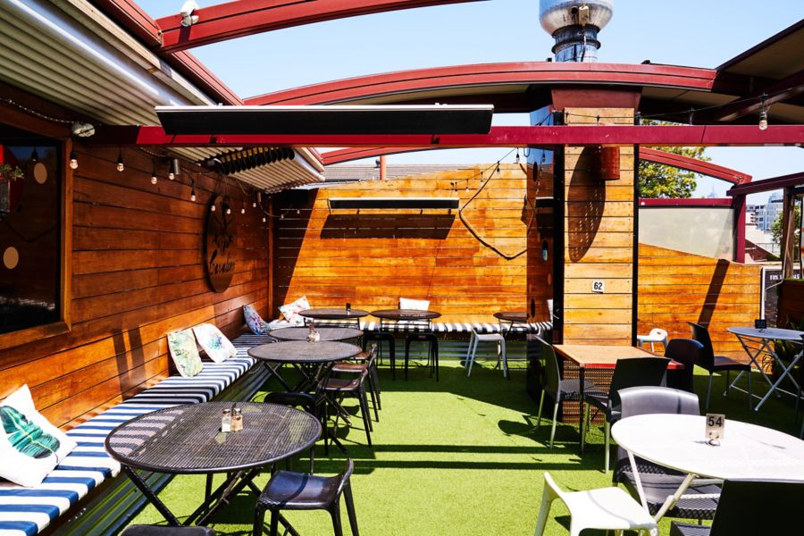 The courtyard at The Fox in Melbourne