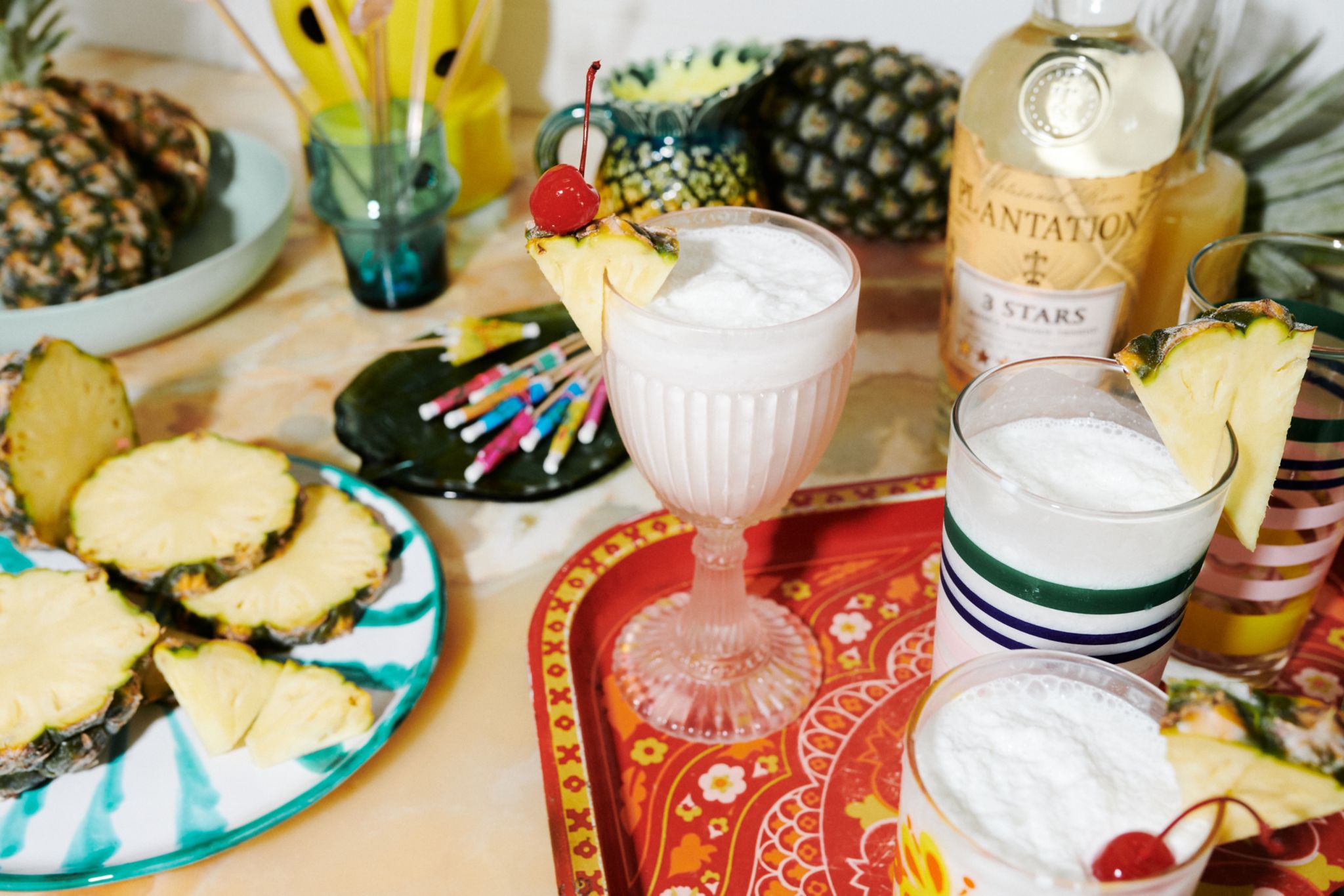 Pina Colada cocktail using Plantation 3 Stars rum