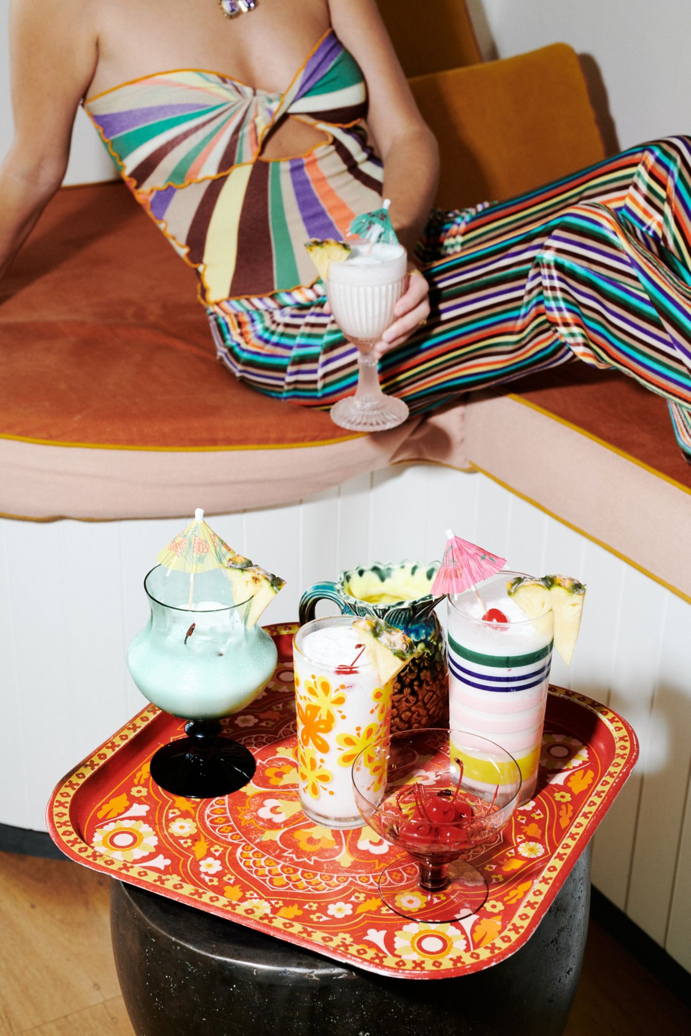 Tray of pina coladas 