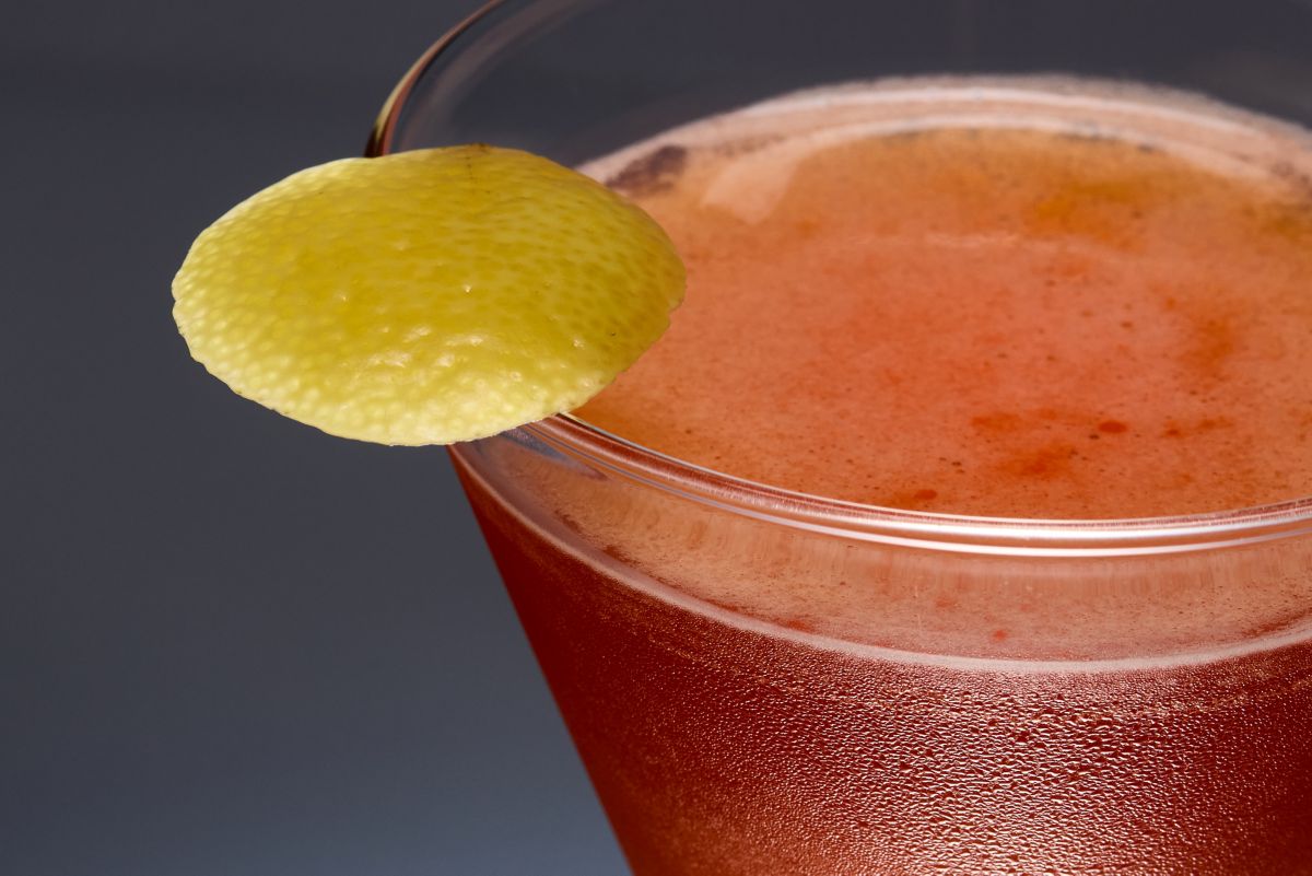 Garnish the Lost Plane with lemon zest