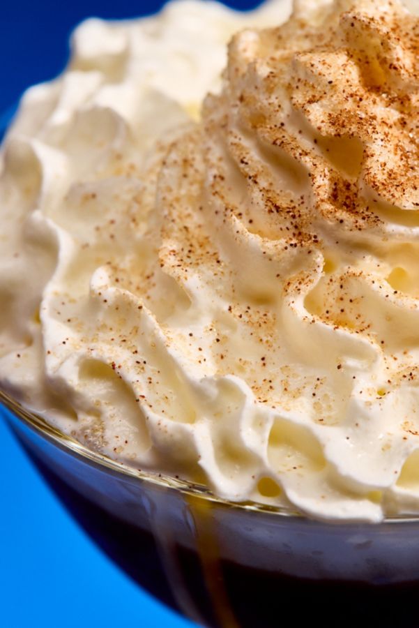 Whipped cream and cinnamon sugar finish this cocktail