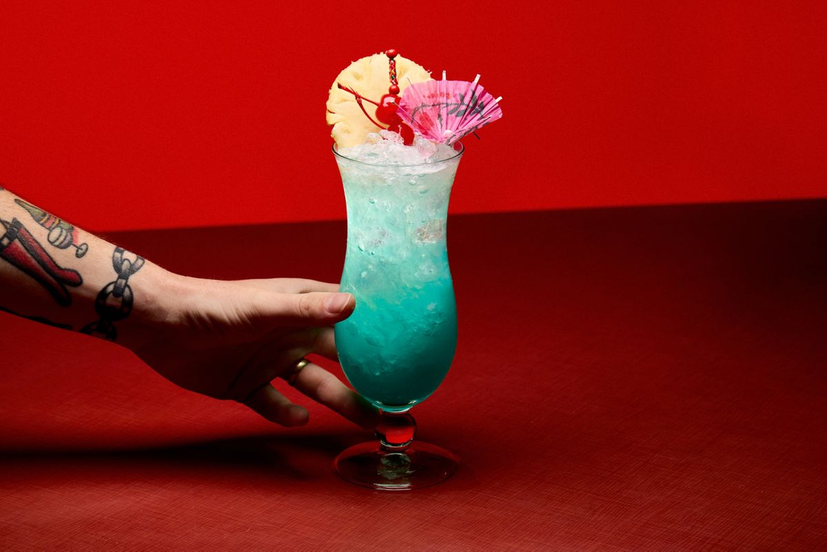 The Blue Hawaii cocktail is sweet, sour and fruity 