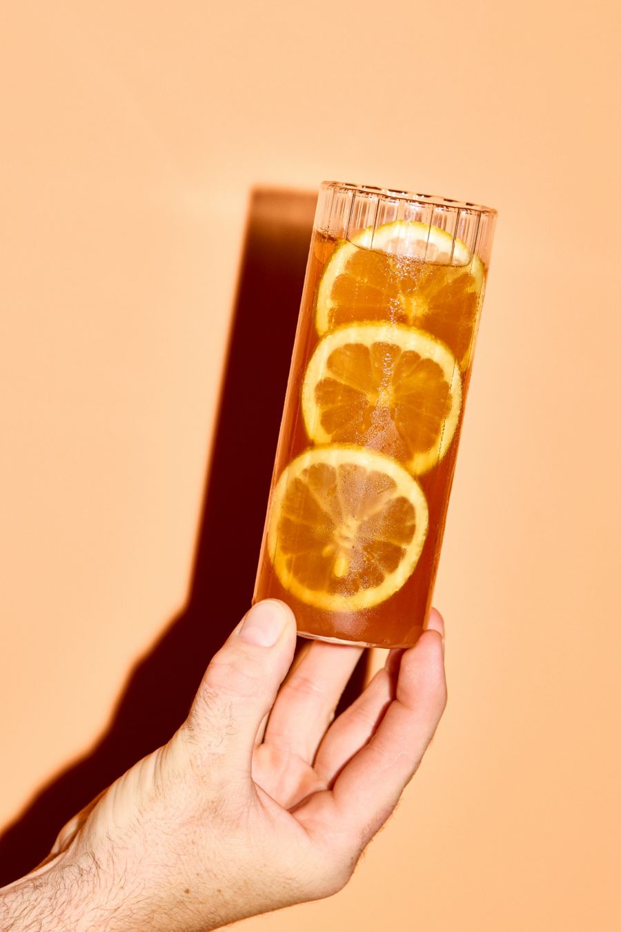Peach schnapps shines in the Bourbon Peach Tea cocktail 