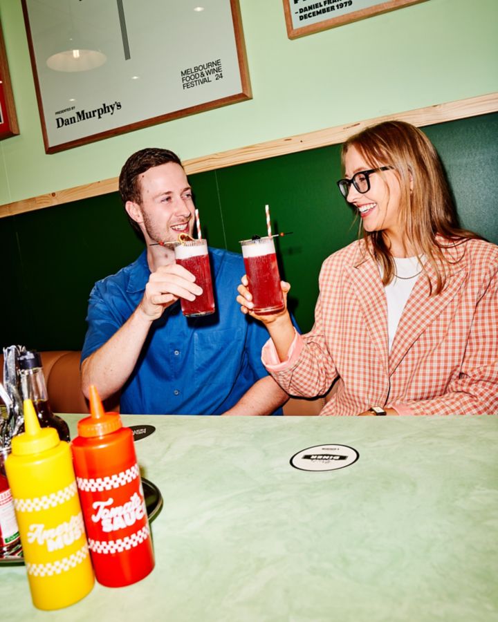 Enjoying a Virgin Dan Murphizz at Dan's Diner, MFWF