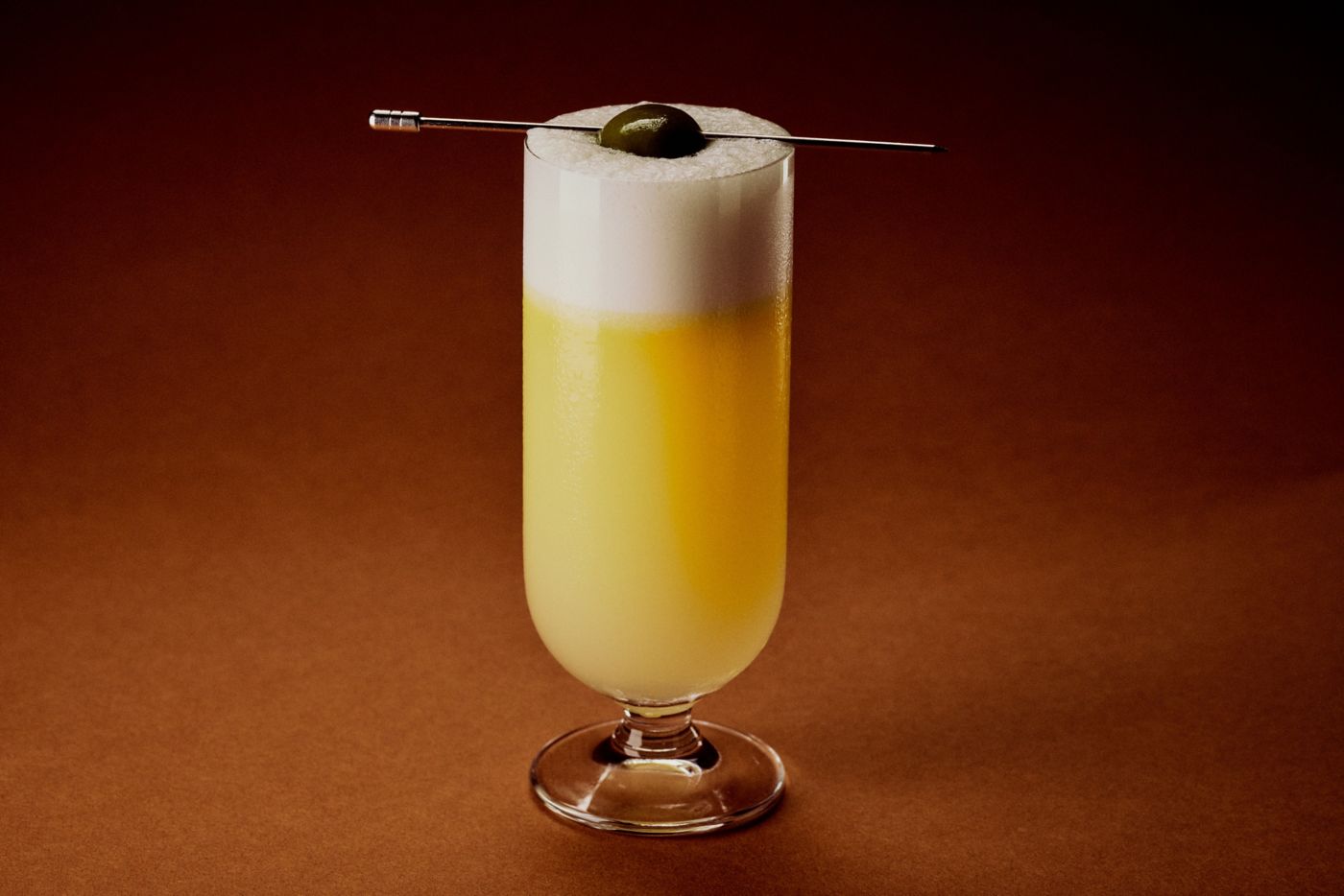 The Oliveto cocktail is a riff on a Gin Sour, but with olive oil