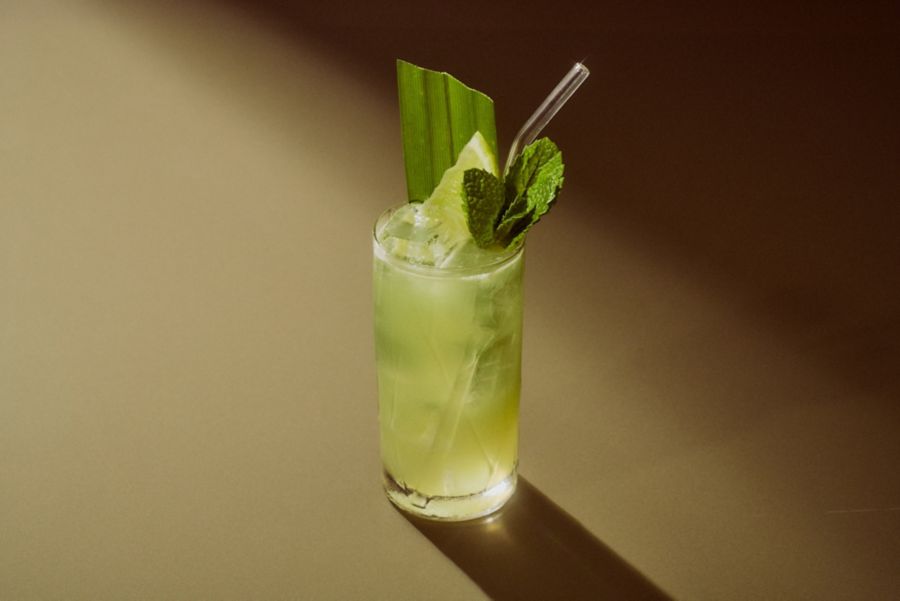The Pandan Peach Fizz is a tropical delight