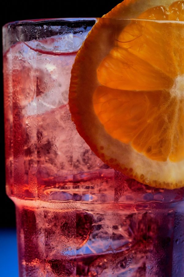 Looking into the glass of Bicicletta – a Spritz cocktail