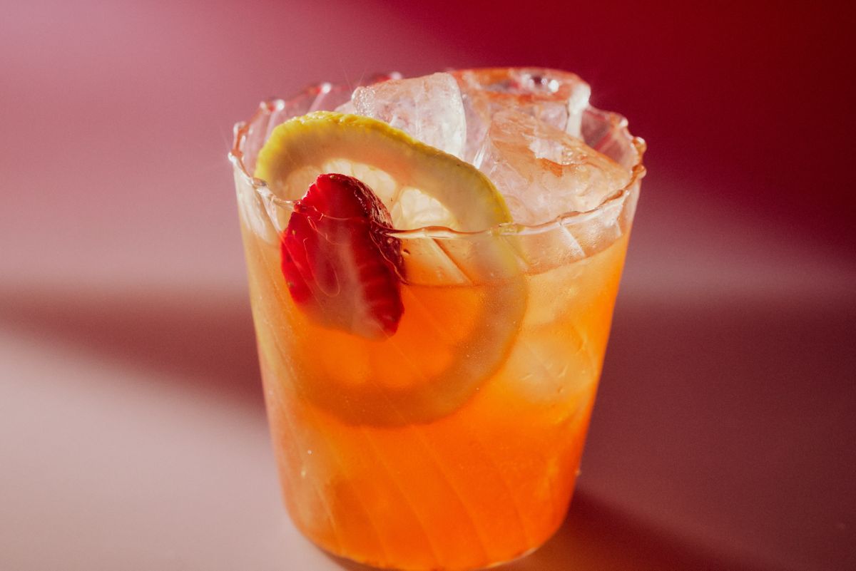 The Darryl Strawberry cocktail, named after the US baseball star