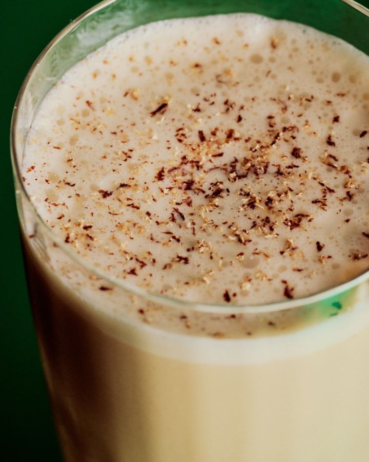 Aussie Summer Eggnog garnished with grated nutmeg