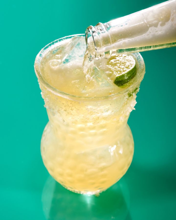 Topping the Lagerita with Mexican beer