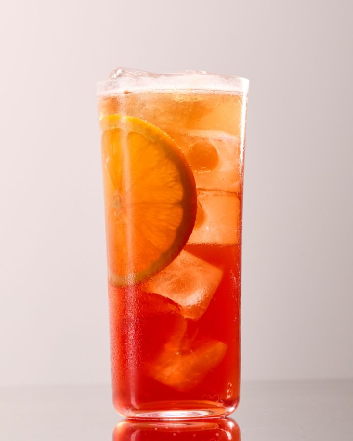 The Campari IPA Spritz cocktail in a tall glass