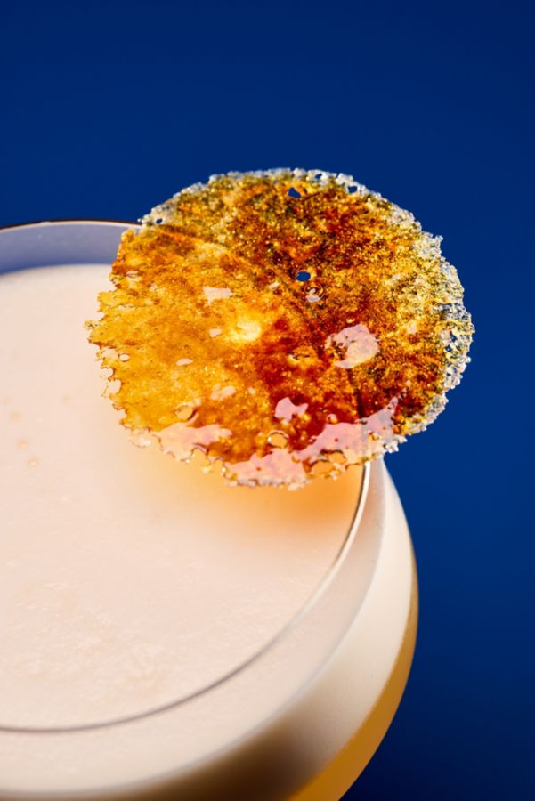 The caramelised mandarin sugar wheel is a showstopping garnish