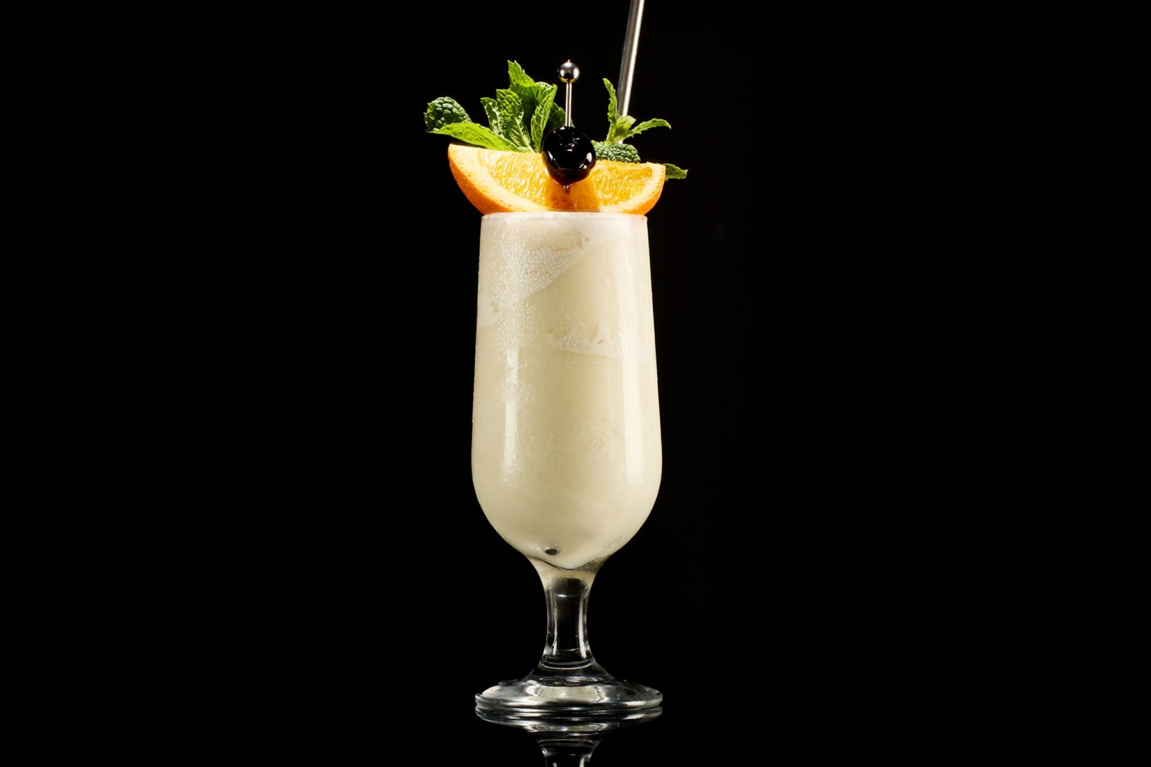 A Pina Colada cocktail, which hails from Puerto RIco