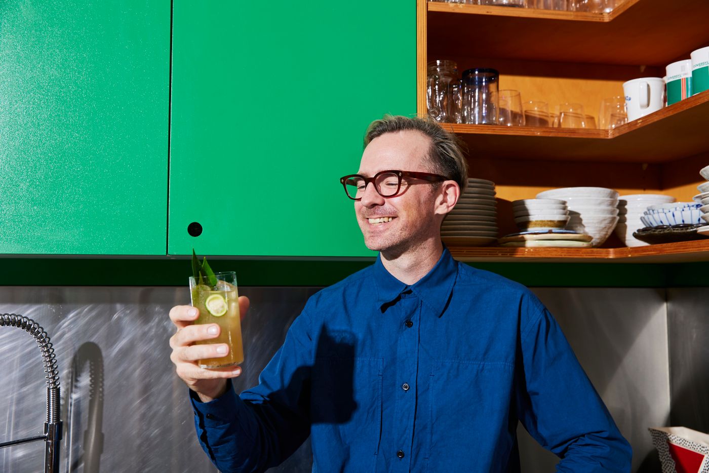 Matt Linklater with his Quick Buck cocktail