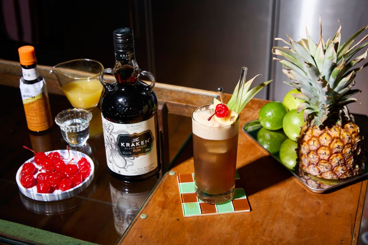 The Il Polpo cocktail with the Kraken rum 