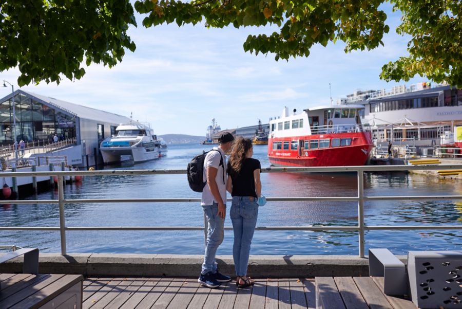 Tourists at Hobart