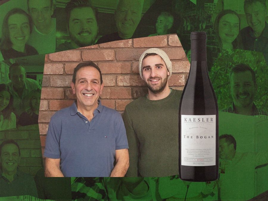 A bottle of Kaesler The Bogan Shiraz