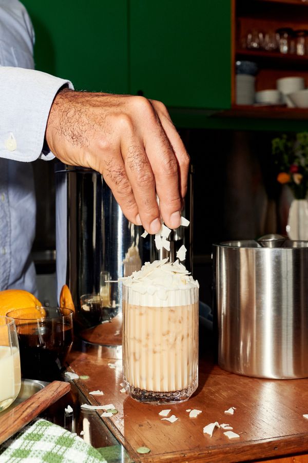 Shaved coconut finishes the Aisles cocktail 