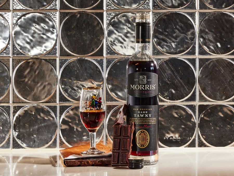 Delicious combination of Morris Cellar Reserve Grand Tawny and raisin chocolate
