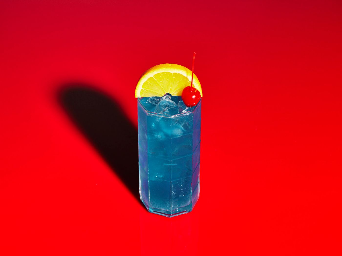 The Blue Lagoon is made with blue curacao
